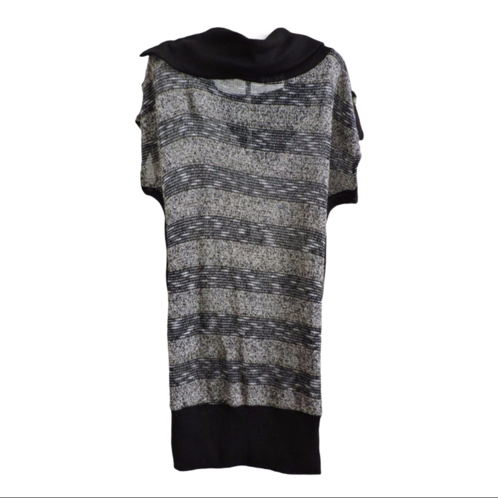 Arden B Long Sweater Black Silver Cowl Neck XS - Picture 2 of 6
